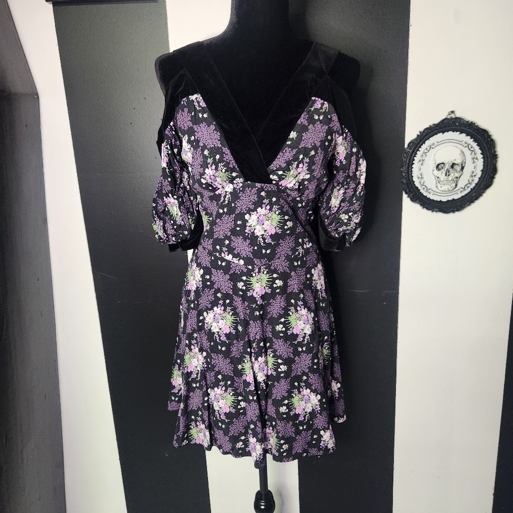 Ted Baker Black and Purple Dress - Picture 2 of 7